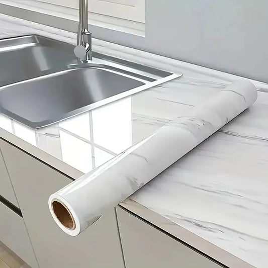 ✨ Şıklığın Adı! | Mermer Desenli Yapışkanlı Kaplama Kağıdı 5 Metre 🪄